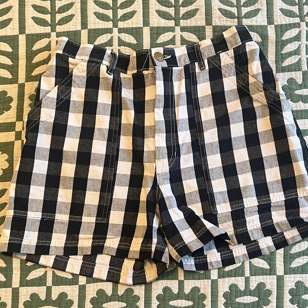 Big Bud Press Work Shorts - Medium, black and white check